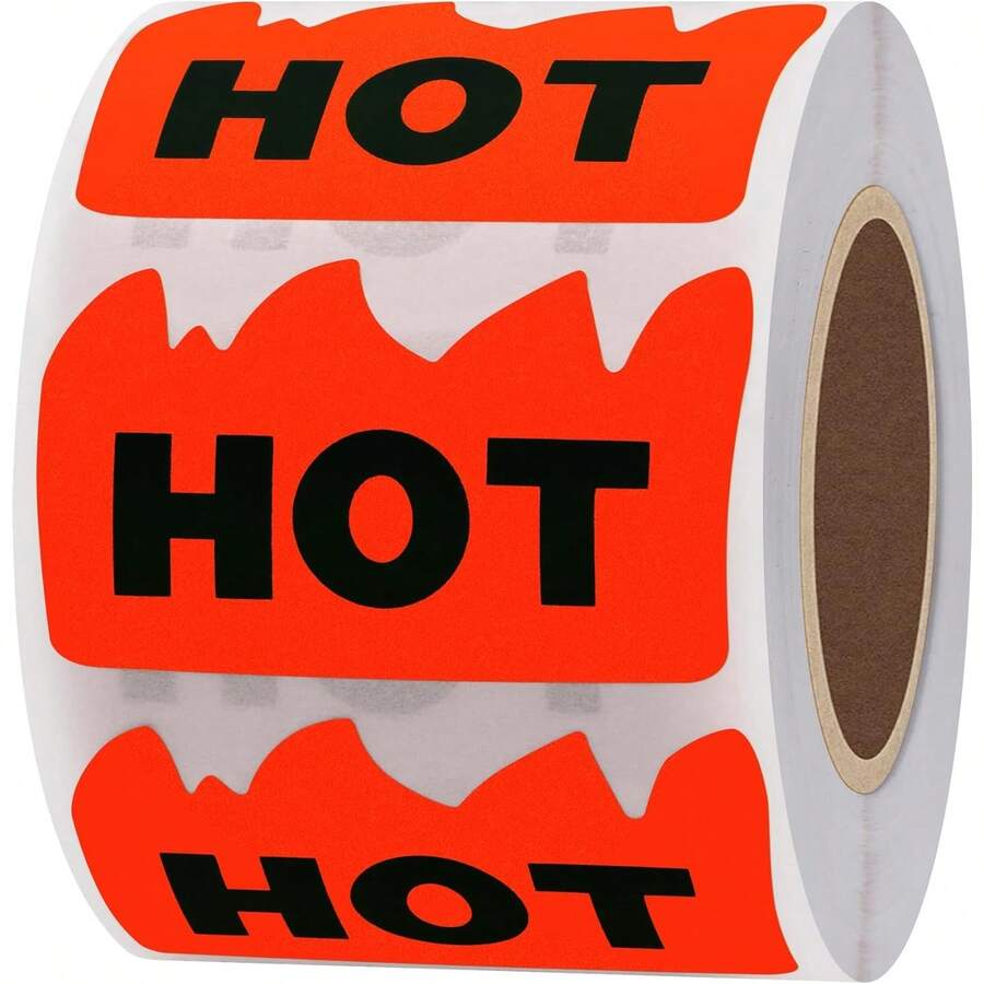 Candle X - Hybsk 500枚入り レイブホットステッカー 2インチ x 1-1/5インチ
