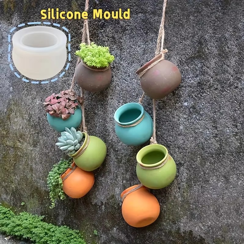 Candle Making Factory - シリコンフラワーポット型、樹脂型、エポキシ型、香り付きキャンドル型、小型多肉植物用フラワーポット、壁掛けフラワーポット、ヴィンテージ陶器型、手作りDIY容器型、エポキシ樹脂製造用型