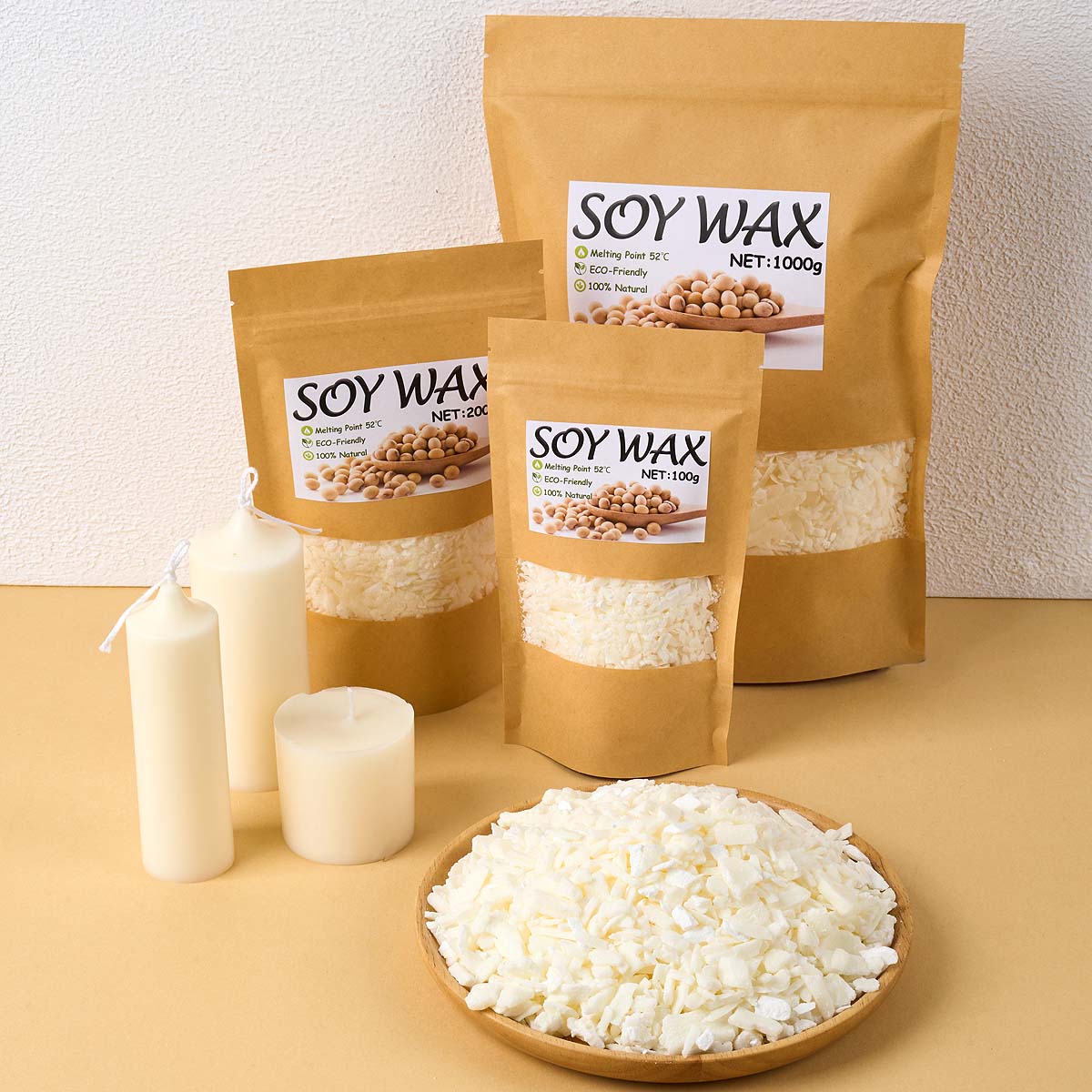 Candle Making Factory - 1 ポンドピュアホワイト大豆ワックス DIY 手作りキャンドル工芸品 100% 無添加香りキャンドル原料作成用品キット