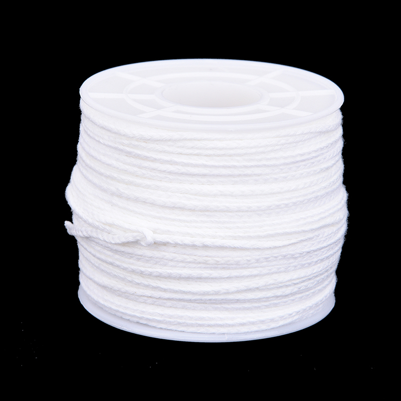 Candle X - キャンドル作り用の正方形の編組コットンスプール、キャンドルウィックコア、61m x 2.5mm