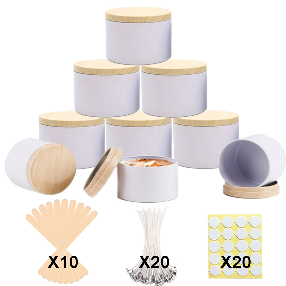 Candle Making Kit For Kids - キャンドル作りキット 58 個 蓋付きキャンドルジャー 6 個