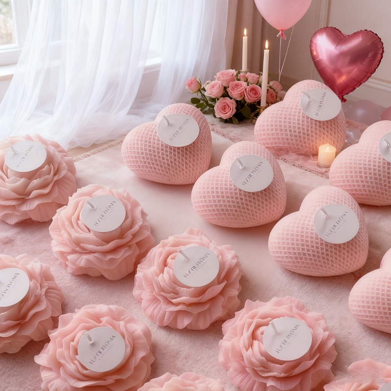 2個入り 牡丹の花の形をしたハート型シリコンモールド 3Dフ - Candle Making Bath のレビューと価格