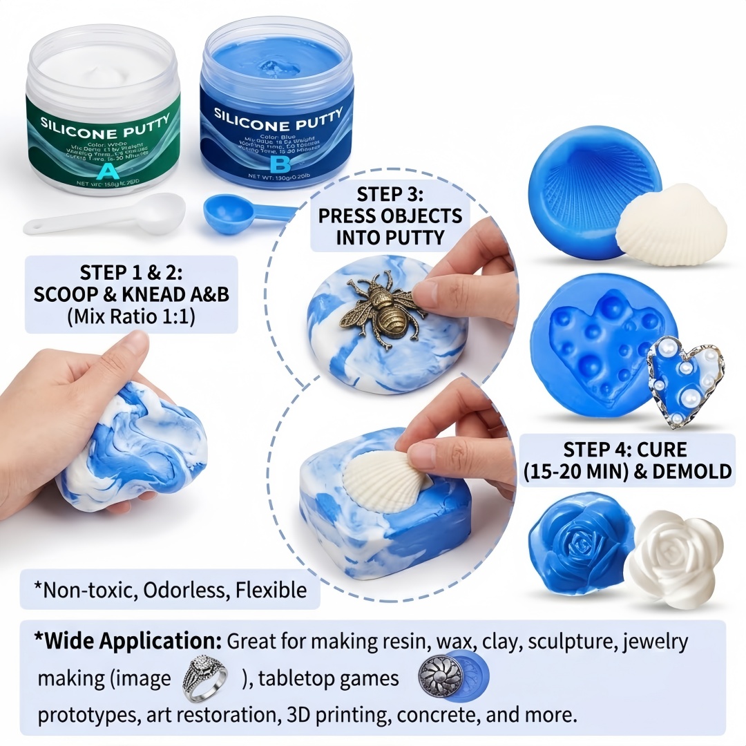 シリコーンパテ型作成用品 石膏キャンドル石鹸型用に簡単に成形 - Candle Making Factory のレビューと価格