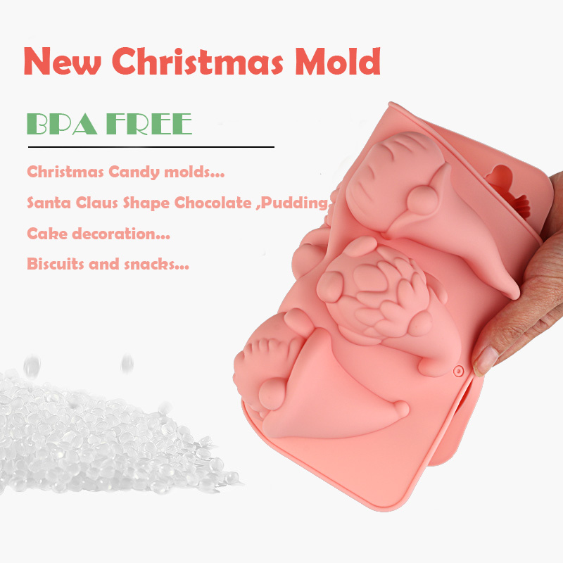 6つの空洞を持つクリスマスノームケーキチョコレートシリコン製 - Candle Making Factory のレビューと価格