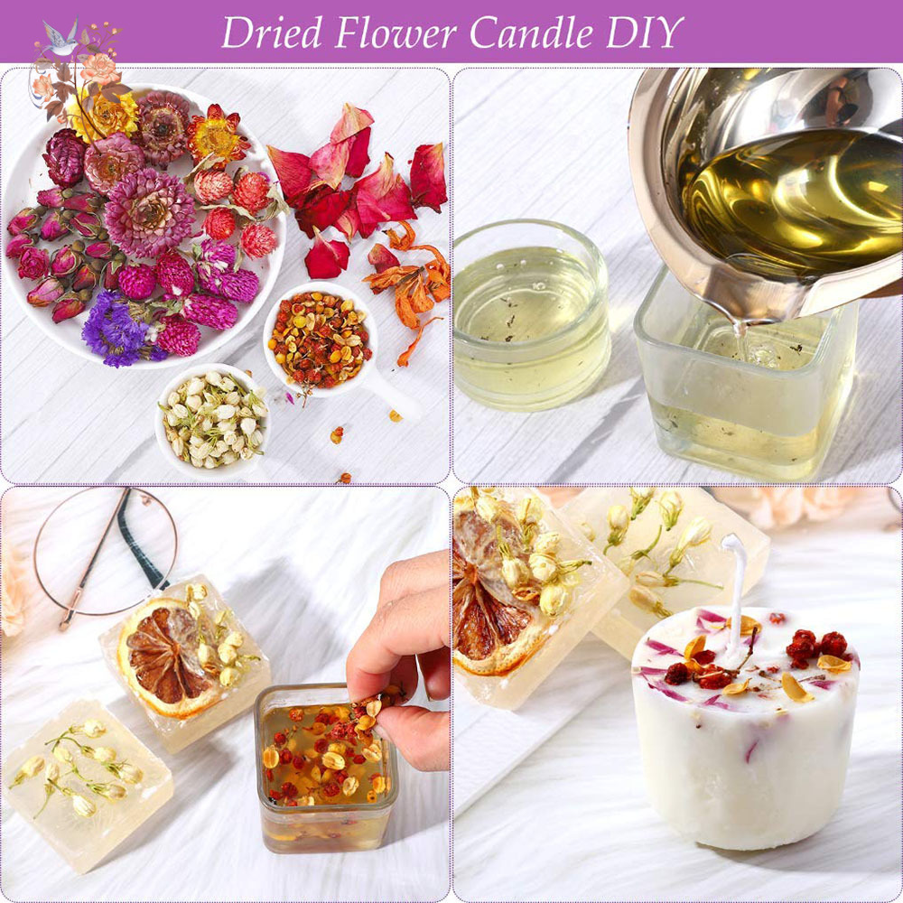 15袋入りドライフラワー職人キット、DIYクラフト用キャンド - Candle Making Bath のレビューと価格