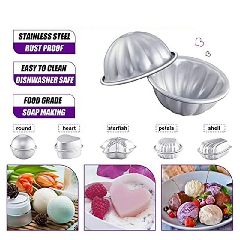 ABKS-24個 6種類の形状 バスクラフト用型 DIY バ - Candle Making Bath のレビューと価格