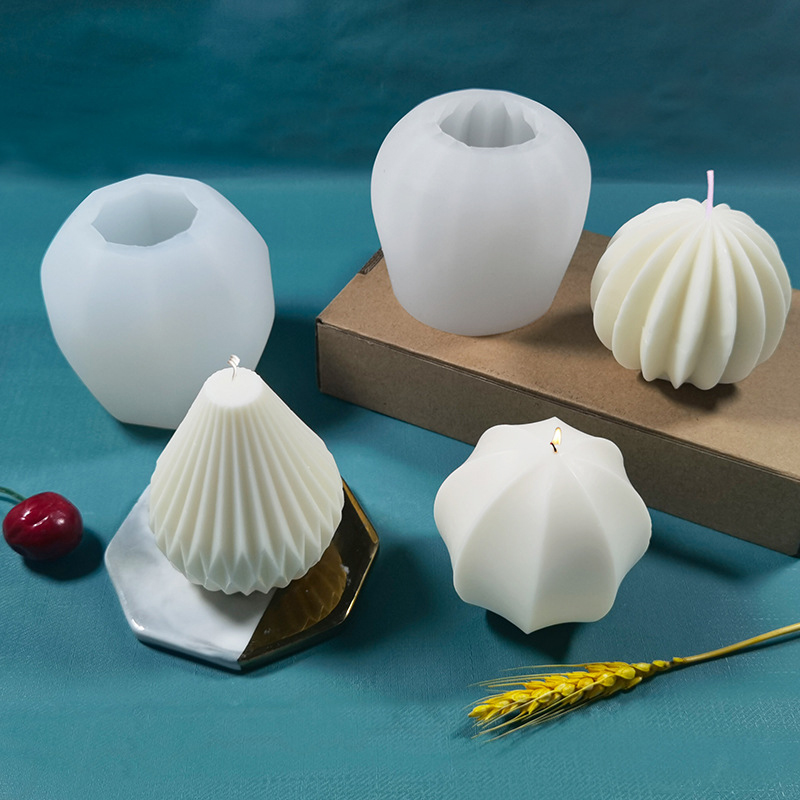 3Dシリコンキャンドル型 幾何学模様 シリコンモールド DI - Candle Making Bath のレビューと価格