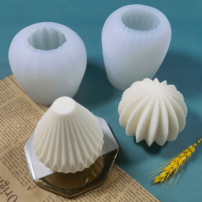 3Dシリコンキャンドル型 幾何学模様 シリコンモールド DI - Candle Making Bath のレビューと価格