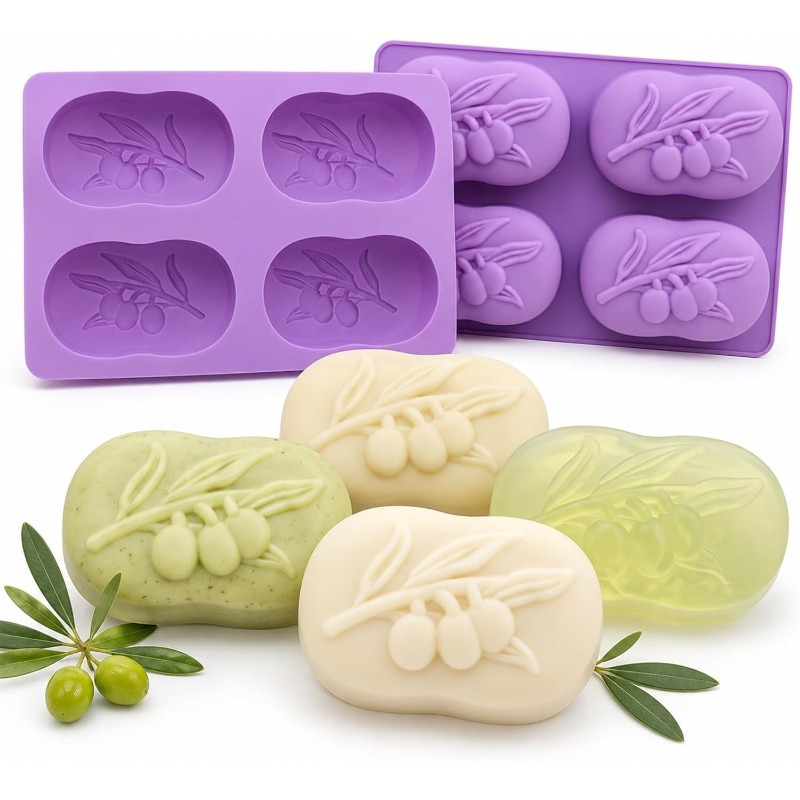 オリーブの枝シリコンモールド、石鹸作り用品、葉っぱ型キャンド - Candle Making Bath のレビューと価格