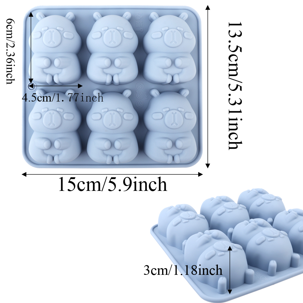かわいいカピバラの形をしたシリコンケーキ型1個。チョコレート - Candle Making Factory のレビューと価格