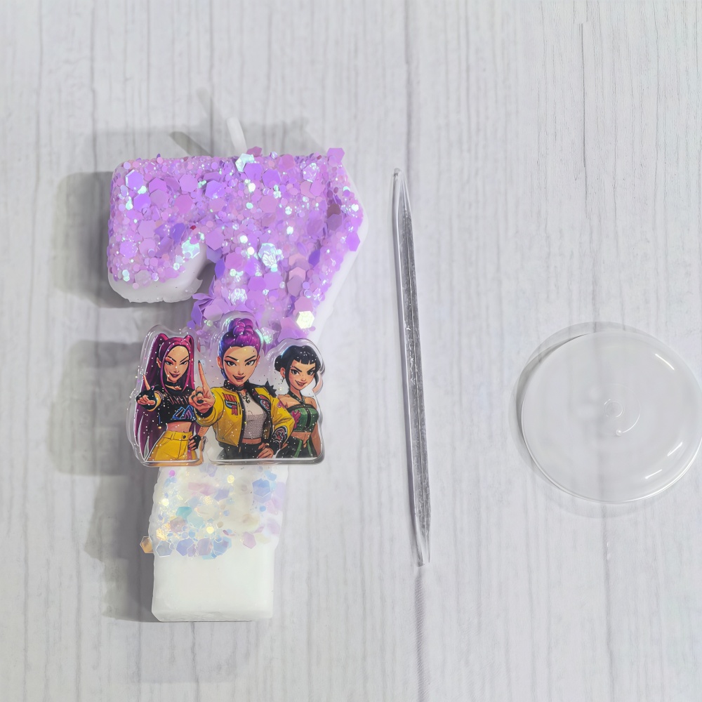 アニメ0-9数字キャンドル可愛い3Dページ漫画キャラクター子 - Candle Making Kit For Kids のレビューと価格