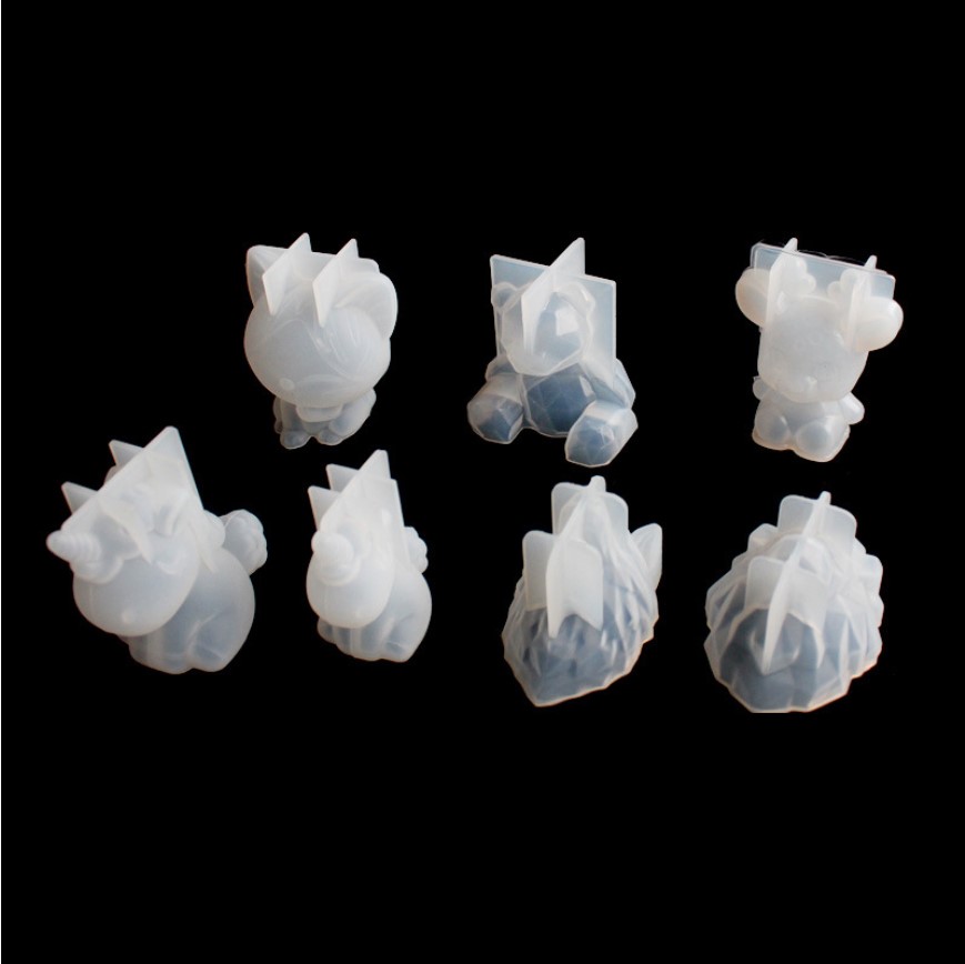 透明ユニコーンシリコーンエポキシ樹脂金型ジオメトリクマウサギ - Candle Making Factory のレビューと価格