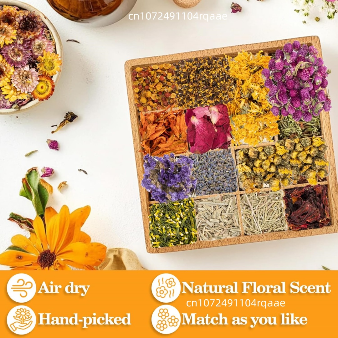 プレミアム天然ドライフラワーパック（100g-500g）：石 - Candle Making Bath のレビューと価格