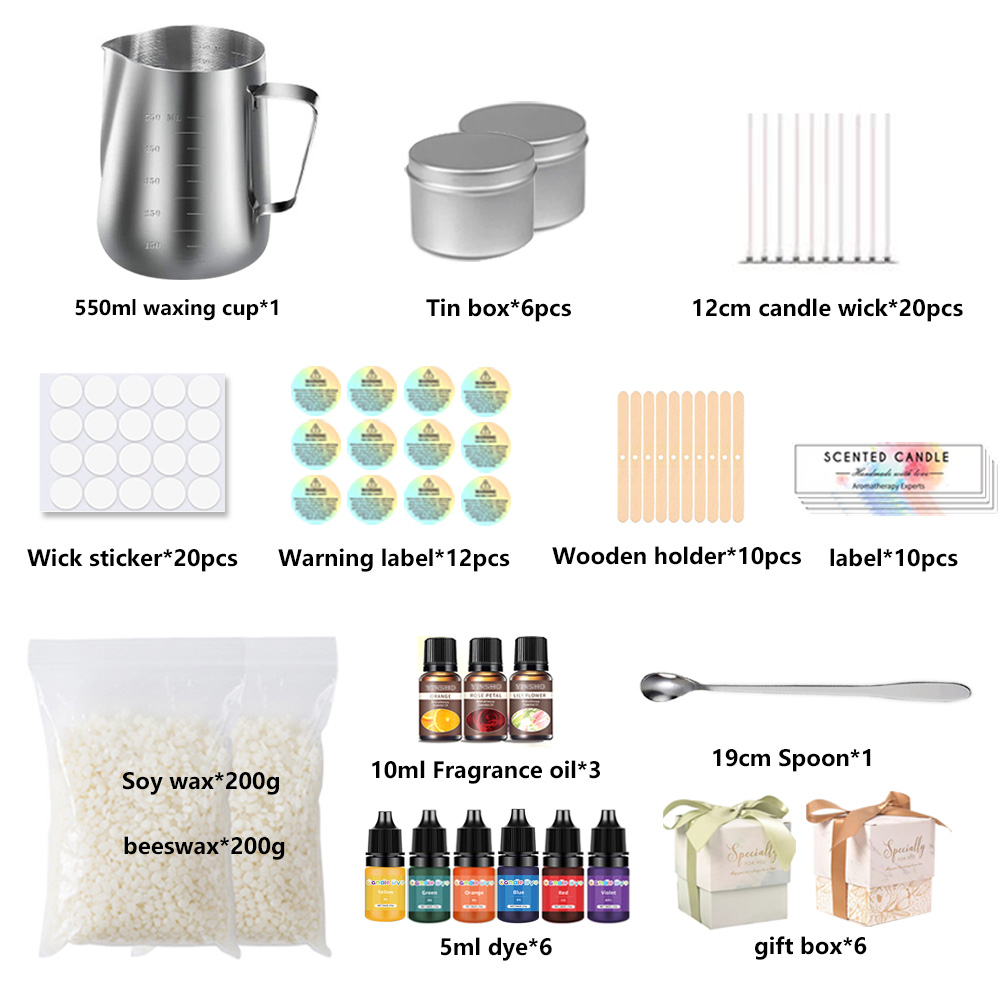 キャンドル作成キット注ぐポット芯ステッカーキャンドル固定器ク - Candle Making Kit For Kids のレビューと価格