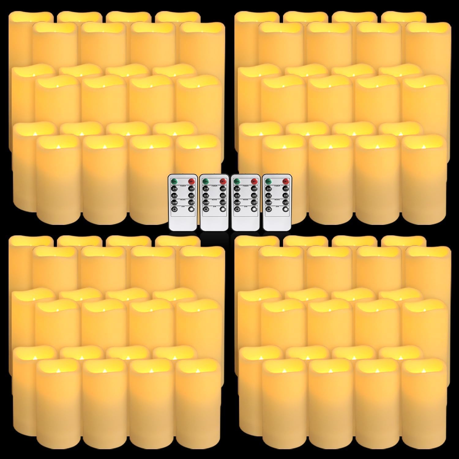 96個セットの防水屋外用無火キャンドル、LEDキャンドル（リ - Candle X のレビューと価格
