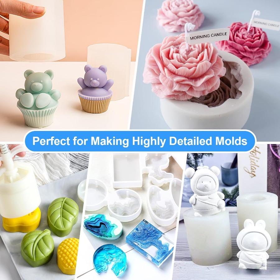 シリコンモールド作成キット、38.8オンス 15A弾性液体シ - Candle Making Factory のレビューと価格